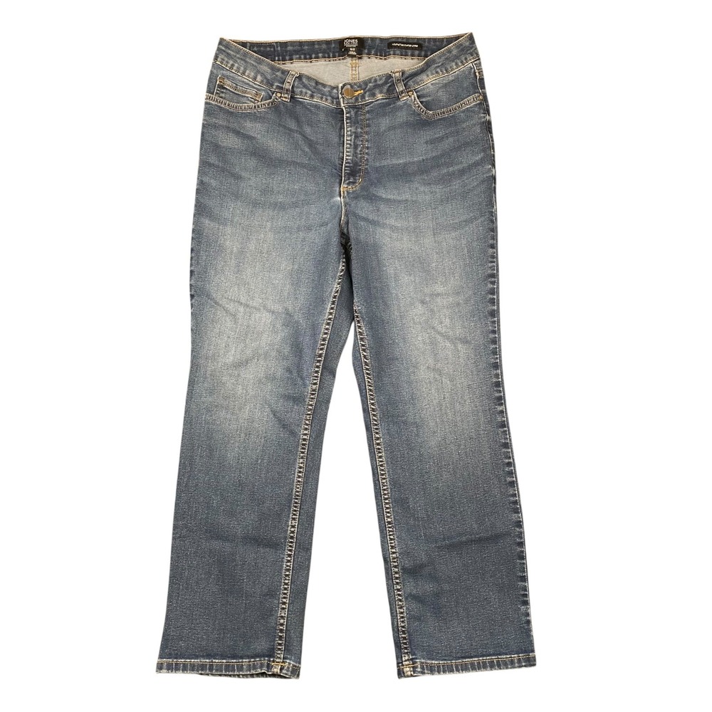 Jones New York Signature Lexington Cuffed Capri Jeans Women's US 14 Blue 690